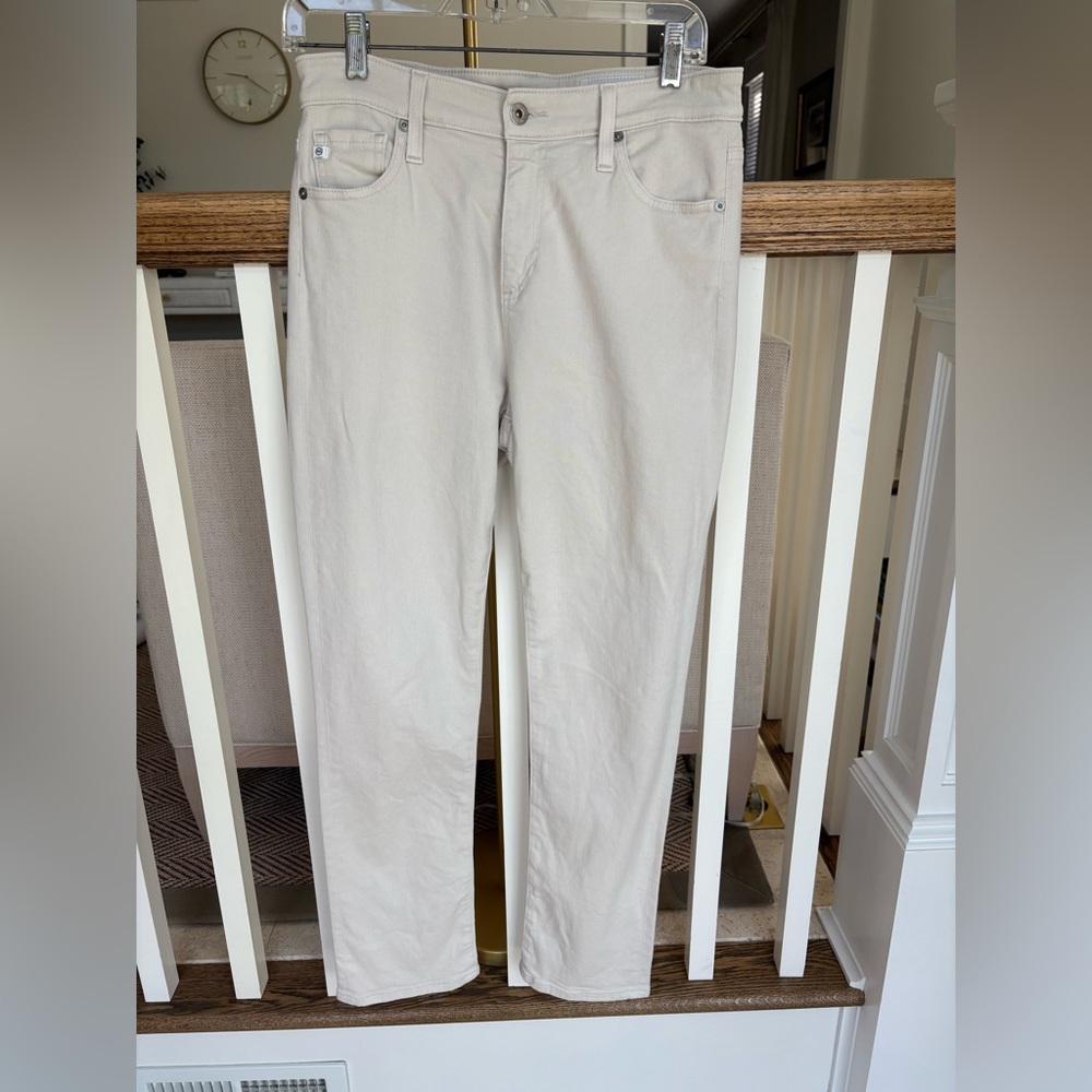 AG Mari Crop High Rise Slim Straight Jeans, Size 28